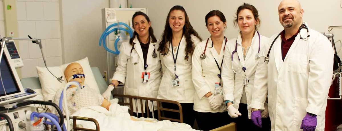 Respiratory Care program students and instructor