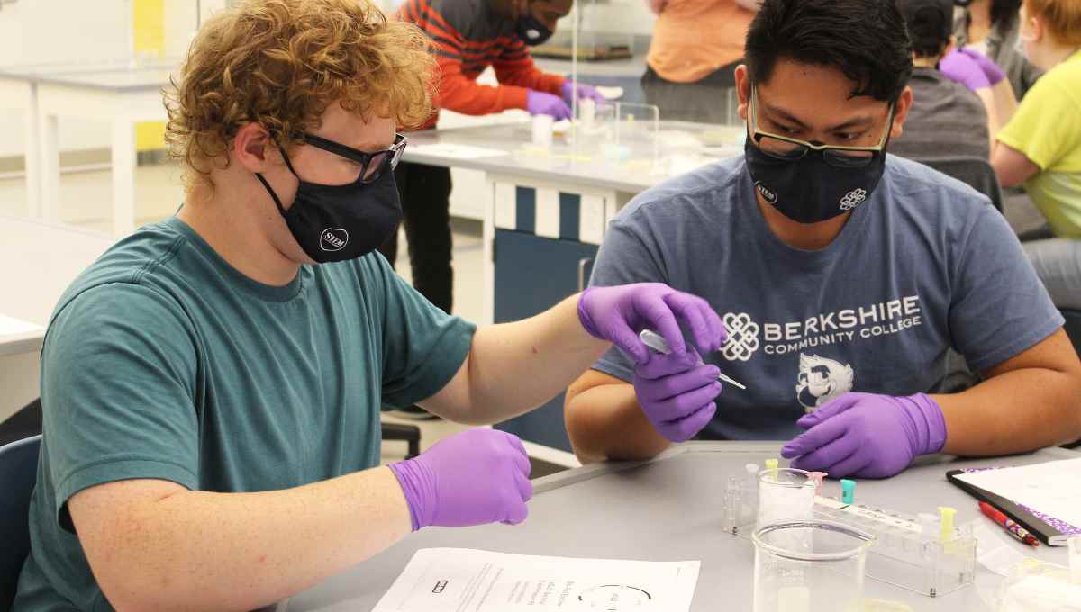 Water Quality students working in a lab