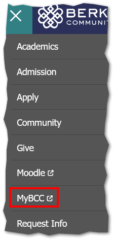image showing location of MyBCC on mobile