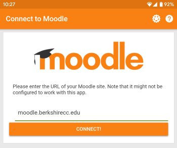 a screenshot of the moodle setup screen