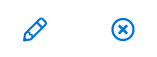 screenshot of contact edit and delete icons