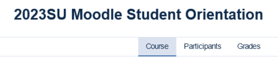 Image showing Moodle course menu