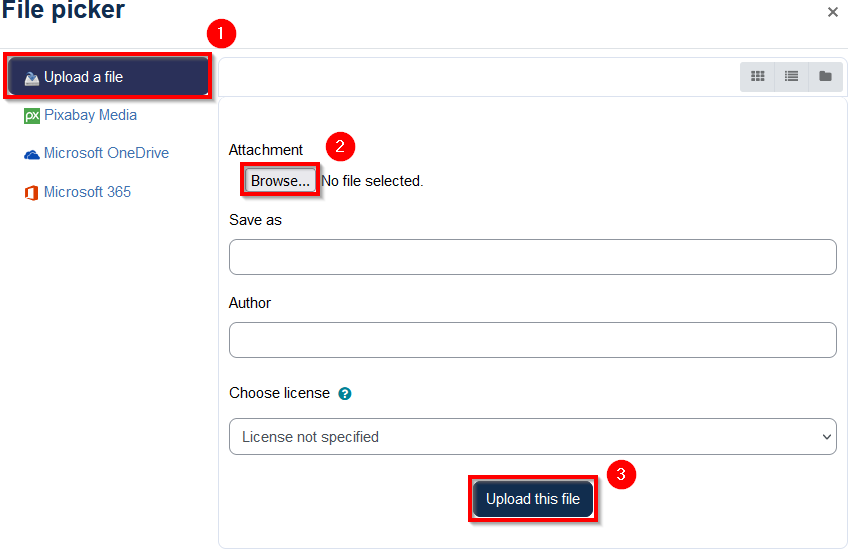 how to upload assignment in moodle