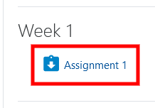 screenshot of assignment button