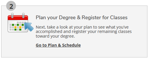 screenshot of plan and register for classes menu item